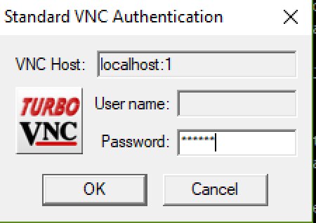 Prompt for VNC Password